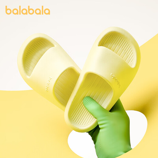 Balabala children's sandals boys summer baby bathroom bath wear-resistant home indoor soft-soled slippers girls yellow 29 inner length 19cm (190) suitable for feet 18cm long