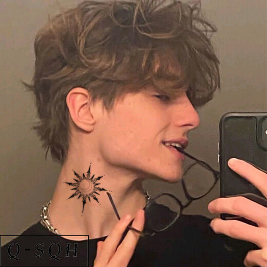 No. 1 Phoenix Compass Herbal Tattoo Sticker Semi-Domineering Flower Arm Wrist Cover Scar Dark Waterproof Long-lasting Tattoos for Men and Women Navigator Set of 8 Herbal Tattoo Stickers