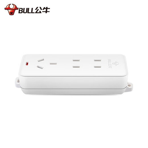 Bull (BULL) socket without wire plug-in board household multi-functional multi-hole 10A power strip self-wiring drag strip connected to the engineering strip GN-101A 3-position two-three plug wireless without switch