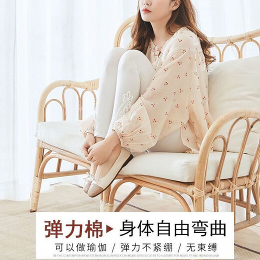 打底裤长裤外穿蕾丝高腰显瘦弹力紧身百搭九分裤 单件装-灰色【911#】 2XL【115-130斤】