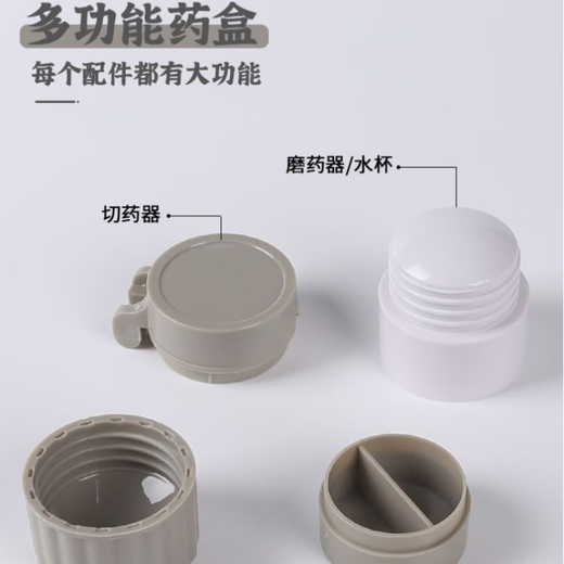 Medicinal grinder, tablet splitter, 1/2 4 artifact, Western medicine grinding powder, household medicine cutter, pill box, white 1 piece