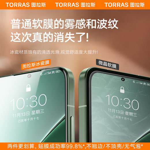 Turas ice porcelain film, hot-selling 1 million+丨99% positive review rate, suitable for Xiaomi 15pro/ultra mobile phone film, 15spro anti-fingerprint, no black edges, smooth anti-fingerprint protective film for 15Pro/Ultra/SPro, universal丨No. 1 in sales, single piece hardcover, second one at half price+free film artifact+