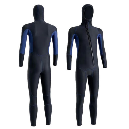 Lilang winter swimming warm swimsuit men's wetsuit hooded thickened 3 cold-proof wet surfing suit snorkeling one-piece wetsuit 3MM hooded color matching hooded L