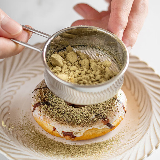 Detif 304 stainless steel powdered sugar sieve hand-held flour sifter matcha cocoa powder sieve mesh duster household baking tools 40 mesh mini powder sieve 1