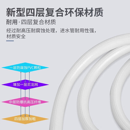 The behind-the-scenes hero washing machine water inlet pipe is suitable for Haier/Little Swan/Panasonic/TCL/Chigo/Changhong universal extended 1 meter fully automatic special water supply pipe joint hose