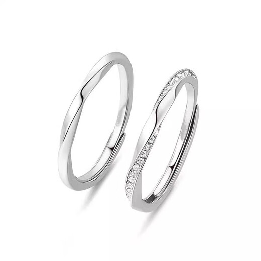 MZMZ Mobius PT950 Platinum Couple Rings Platinum Rings A pair of Chinese Valentine's Day and Double Eleven birthday gifts for girlfriend, light luxury model-couple rings