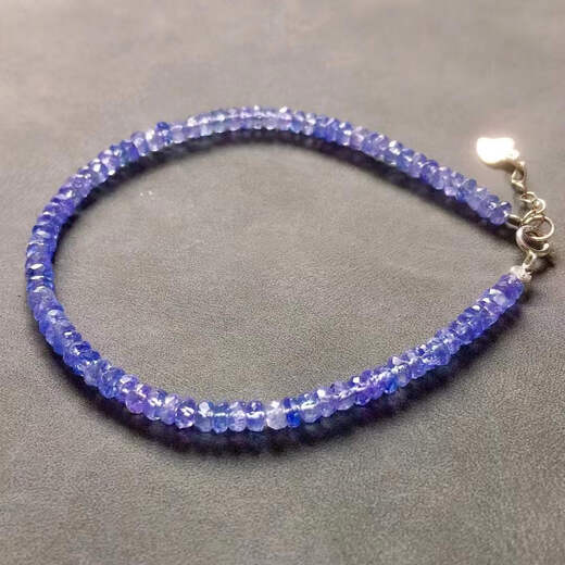 Hunter large grain tanzanite faceted necklace bracelet women's bracelets and anklets natural non-optimized 2.8-3mm sparkling 4.7 6.3mm necklace