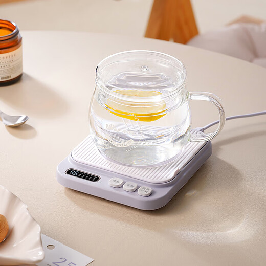 Bear thermos coaster electric coaster heating coaster constant temperature heater warm milk heater office tea seat multi-container compatible with multi-level temperature adjustment autumn and winter health gifts DRBD-P40T1 gift box filter glass 0.4L