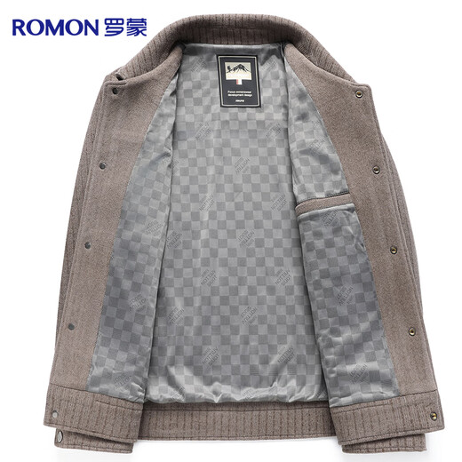 Romon jacket men's coat lapel solid color business casual fashion stretch jacket dad wear young and middle-aged men's wear