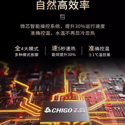 CHIGO foot bath bucket foot bath electric foot bath basin heated and folded fully automatic foot massage foot basin fumigation constant temperature home foot therapy deep bucket relaxation massager birthday gift spray surfing luxury model 46CM deep bucket soaking the calf + red light irradiation New Year's Day gift for male and female friends and parents practical high-end holiday gifts