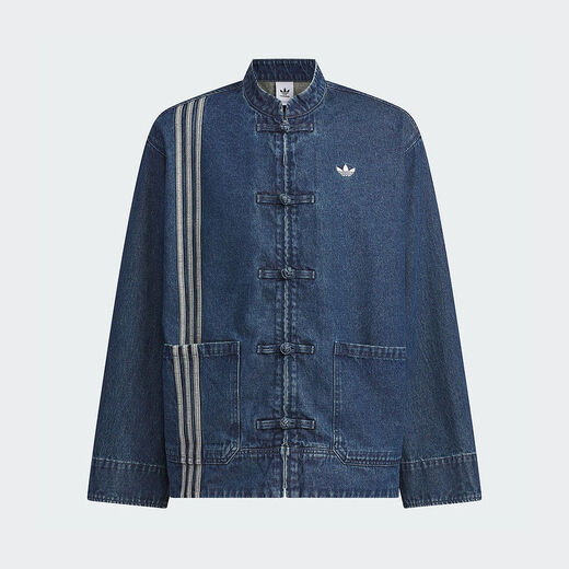 阿迪达斯（adidas）三叶草蛇年新年款CNY新中式盘扣宽松外套 JZ9928 M