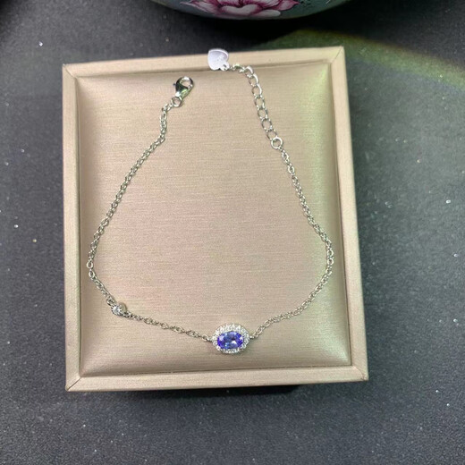 Chihuan new natural tanzanite bracelet Seiko natural 4*6mm 925 silver gold-plated exquisite tanzanite bracelet
