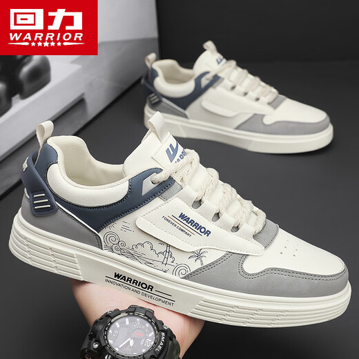 Pull back men's shoes, national fashion casual shoes, men's comfortable and lightweight sports sneakers 3289M m/grey/blue 42