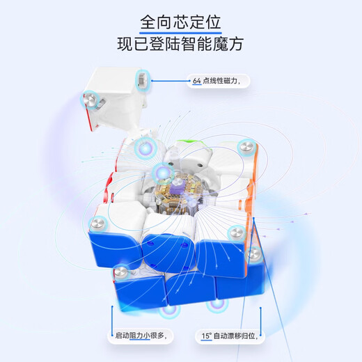 Rubik's Cube Unlock/Level Battle/Maze/Stress Reduction 12ui Maglev Maglev Smart Rubik's Cube Level 3 Magnetic * Level 3