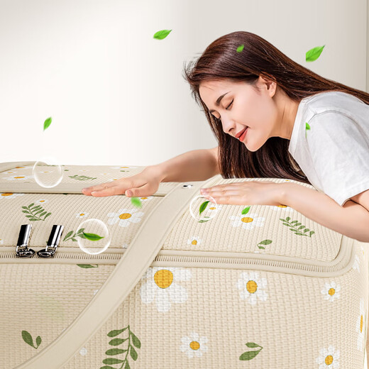 Jiebaina Moving Packing Bag Large Capacity Home Clothes Quilt Storage Bag Student Clothes Quilt Luggage Organizing Bag Medium Size - Blue Rivet Reinforcement/Waterproof and Moisture-proof Thickened Oxford Cloth Moving Packing/Seasonal Storage