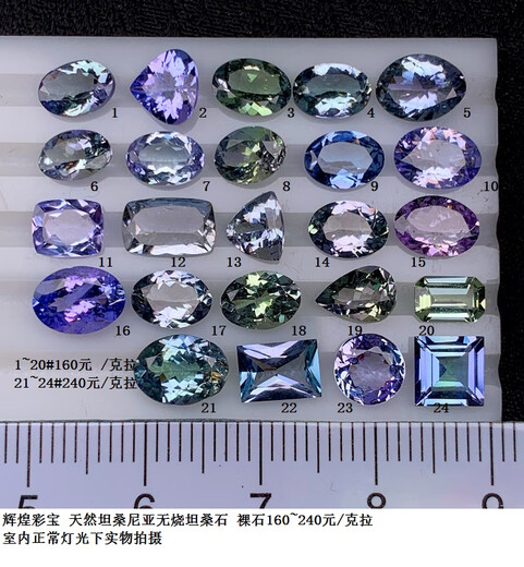 Weici natural Tanzania unburned tanzanite loose stone ring earrings bracelet 5#1.07