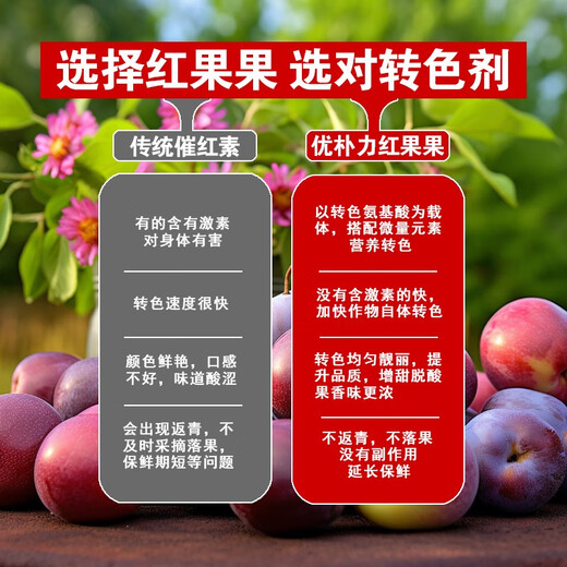 Red fruit amino acid foliar fertilizer, color changing, sweetening, weight gain, freshness preservation, fruit trees, vegetables, flowers and medicinal materials, universal water-soluble fertilizer, Australian brand 1L*6 bottles