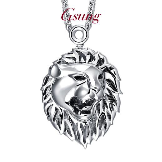 GsunG platinum PT950 retro lion head pendant men's lion pendant platinum domineering lion head pendant chain pendant Price by gram, please contact customer service before bidding
