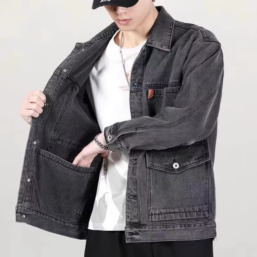 Pang Donglai DL [Recomendado por la madre central] Menora de trabajo de protección del trabajo de los hombres Ropa de trabajo para el trabajo de construcción Trabajo de construcción Spring y otoño Summer Wear Rese Wear ReseSistant Chaqueta Y848 Gray XL 120-135Jin [Jin equivale a 0.5 kg]