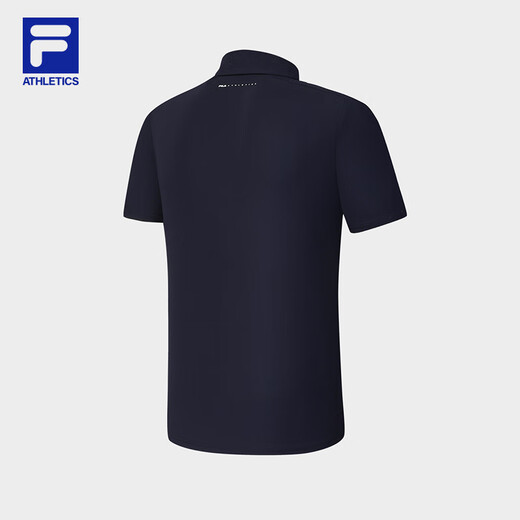 FILA official short-sleeved T-shirt men's cool lapel short-sleeved POLO shirt new fitness sports T-shirt breathable top RD royal blue-NV 2XL 185/104A/XXL