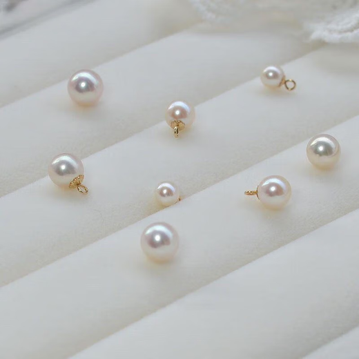 Li Shen Pearl Small Drop Single Perfect Round Highlight Flawless White Pearl Necklace Pendant 14 without Chain 5.5-6MM