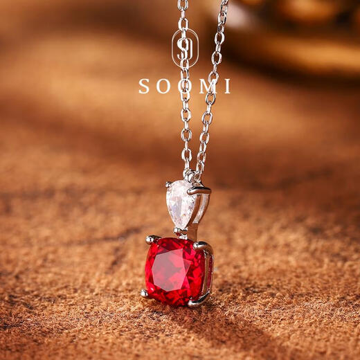 Yingxin 3 carat pigeon blood ruby pendant classic fashion niche necklace for women pigeon blood ruby does not include certificate