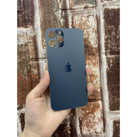 Replace the back cover glass with large hole in the rear screen case of Apple's 12pm mobile phone back cover glass 12promax Black original quality (with tools + glue) iPhone12ProMax