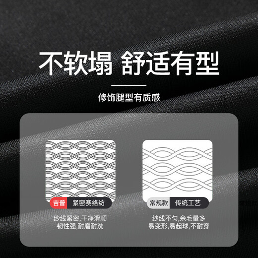 JEEP SPIRIT sweatpants men's spring and autumn versatile pants men's straight casual pants men's loose wide-leg trousers black 2XL