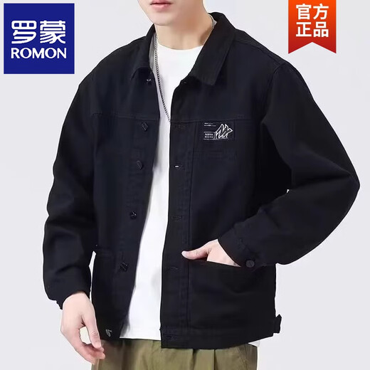 Romon Jacket Men's Spring y Autumn 2025 Camisa nueva Lapa de la chaqueta de trabajo para hombres de otoño Top K12806 Khaki L Recomendado 110-128 Jin [Jin equivale a 0.5 kg]