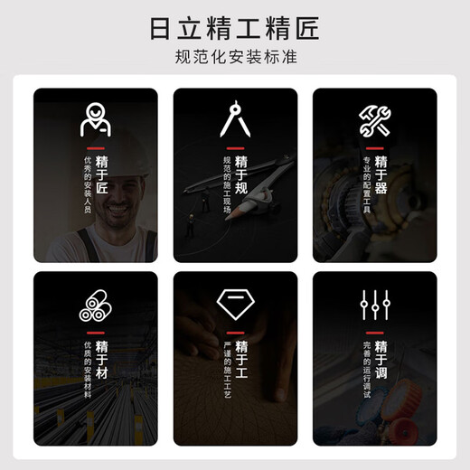 Hitachi (HITACHI) central air conditioner six horsepower one to four/five multi-online embedded inverter air conditioner first-class energy efficiency VAMmini II series Tianlu ground water 5 horsepower first-class energy efficiency one to five 140 suitable for three rooms and two living rooms