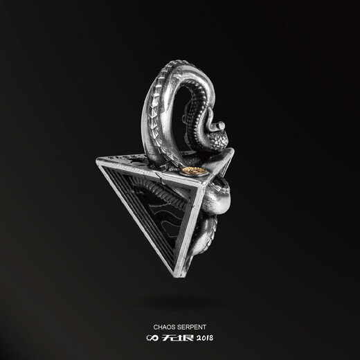 Muqianwuyini Infinite 18k Gold Chaos Serpent 3.0 The Forbidden Land 925 Silver Retro Pendant Trendy and Versatile Single Pendant