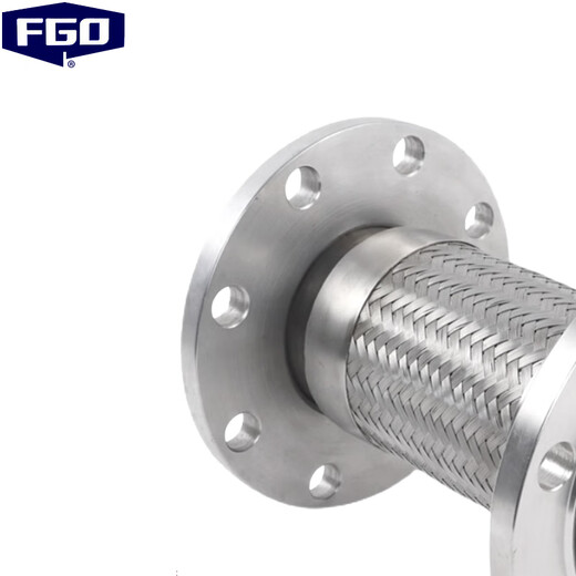 FGO stainless steel lined PTFE metal braided corrugated hose length 1.5 meters BWGF46-16P PN16 length 2 meters PN16 DN200 BWGF46-16P