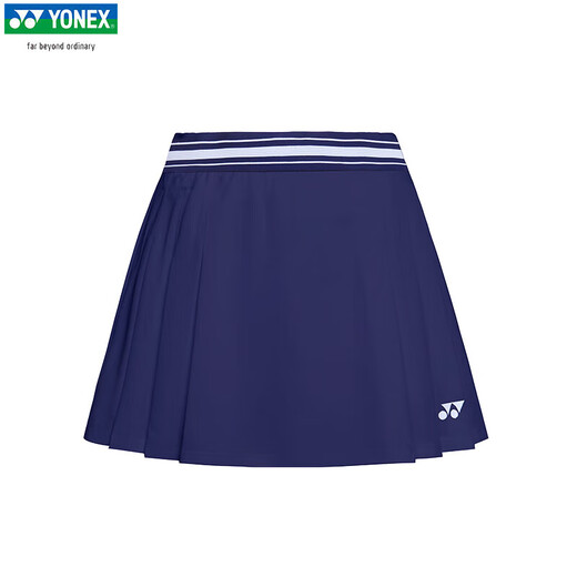 YONEX Badminton Skirt Women's Lightweight Quick-Drying Pleated Sports Skirt 220105BCR Navy L