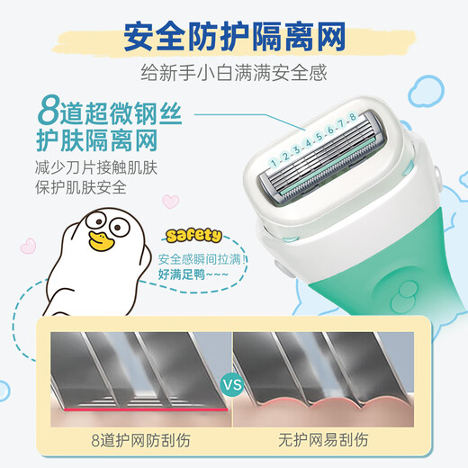 Schick Body Hair Removal Knife, 1 knife holder, 3 blades, Xiao Liu Ya co-branded shaver, underarm and arm shaving