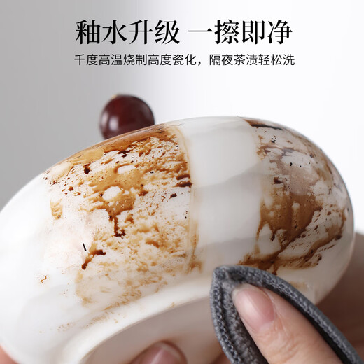 Shangyanfang Kungfu tea set complete set of high-end home office Dehua suet jade white porcelain tea cup tea set complete set