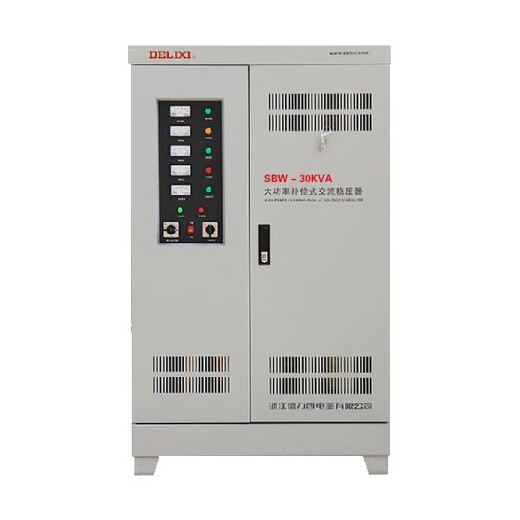 Delixi SBW three-phase voltage stabilizer 50000w high power 30KVA AC 380 power supply for industrial use 100kw SBW-80KVA