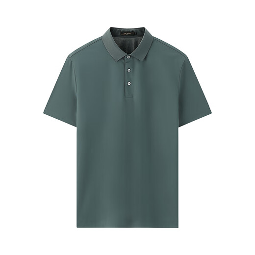 Youngor short-sleeved POLO shirt men's lapel machine washable mulberry silk shape-protective collar blended fabric soft and comfortable 2025 style dark gray VSZS533111CCA M (recommended 120-135Jin Jin equals 0.5 kg)