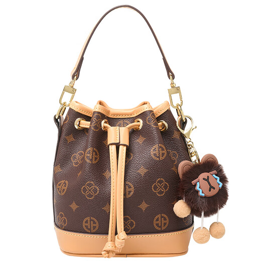 Aokang Women's Bag 2025 Trendy Large Capacity Bucket Handbag Light Luxury Crossbody Shoulder Bag Birthday Gift for Girlfriend and Wife