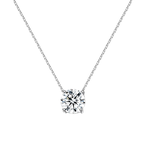 Tanhai 18K gold four-claw moissanite necklace for women 2 35 1 carat pendant single diamond stacked silver clavicle chain booger diamond 2 carat moissanite tested diamond pen with certificate