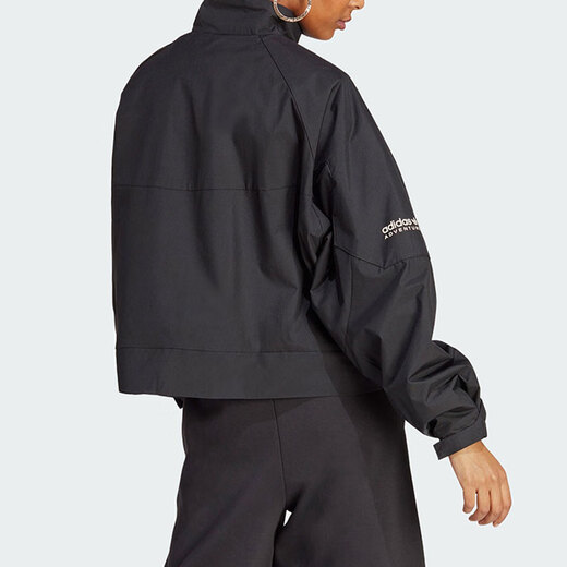 阿迪达斯（adidas）三叶草外套女装秋季新款健身运动服立领防风休闲夹克IB7374 IB7374黑色 XS