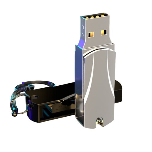 Jingdong Logistics Disco U de metal Capacidad estándar real Aprendizaje de oficina USB2.0 Coche de alta velocidad de gran capacidad Disco U genuino para estudiantes Resistente al agua Knight Silver (Adaptador tipo c gratuito) 64 GB