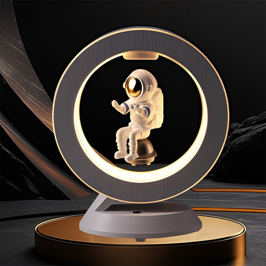 柏德士儿童玩具男孩生日礼物送儿童6-8-10岁男儿童磁悬浮宇航员玩具礼品 黄色宇航员款【天猫精灵对话款】 真磁悬浮科技+柔光夜灯26主题AR