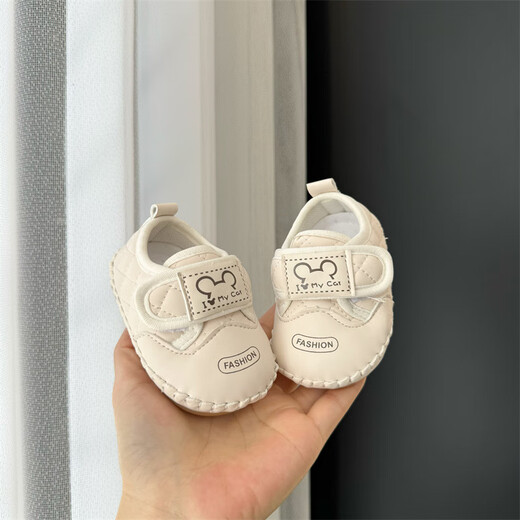 Rabbit Big Wen Baby Shoes 0-1 años Hombres y mujeres Baby Baby niños pequeños Hittlers Sole Sole 6-12 meses No cayendo antes de la primavera y el verano Big Velcro White 12 Longitud interna 12 cm