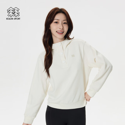 KOLON SPORT/Kolon Hooded Sweatshirt Women's Camping Fishing Outdoor Sports Turtle Top LKMT5ST624-CR Light Goose Yellow L 170/92A