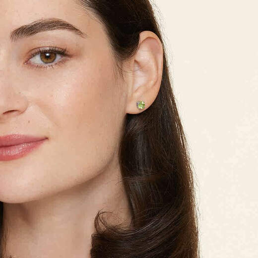 Chipan Gem Miner S925 Silver Natural Color Gemstone Earrings Classic Four-Prong Amethyst Topaz Peridot Earrings S925 Violet Tanzanite Earrings Pre-sale