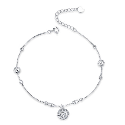 Guanpu Pavilion Fat Donglai's same style pt950 platinum anklet PT950 palace bell female retro internet celebrity gift girlfriend 520 Chinese Valentine's Day birthday bell platinum palace bell anklet + certificate + engraving