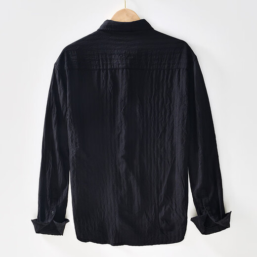 Baumwoll japanische langärmelige Hemd Herren 2025 Frühlings- und Sommertops Inch Shirt Herrenmode und vielseitiges Freizeithemd 1005 Weißer regulärer XL