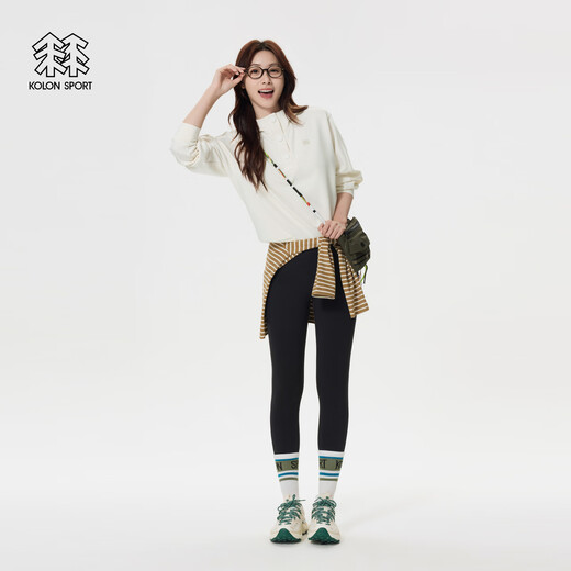 KOLON SPORT/Kolon Hooded Sweatshirt Women's Camping Fishing Outdoor Sports Turtle Top LKMT5ST624-CR Light Goose Yellow L 170/92A