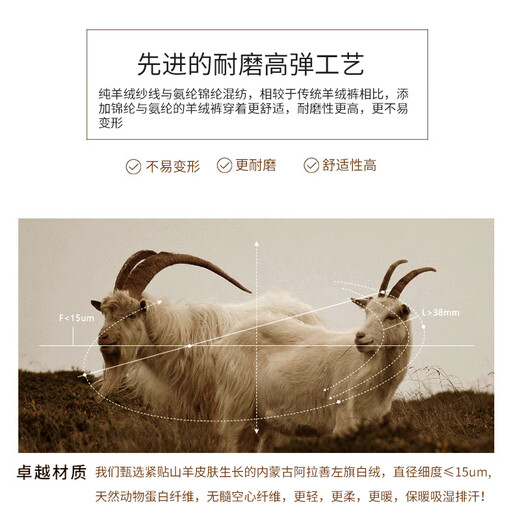 Mengyang King men's pure cashmere pants men's thermal pants slim leggings wool pants autumn and winter thickened wool pants thermal underwear for men