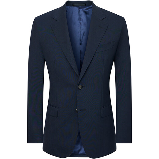 Anniversary Bird Suit Men's Suit Same Style as Wu Lei ONE Series Business Golden Fleece Anti-wrinkle Easy-Care Suit Mineral Blue (Navy) 48 A(175/96) /Please note waist or pants